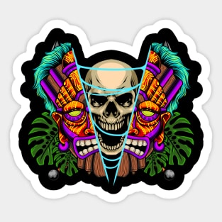 Tiki Mask 6.1 Sticker